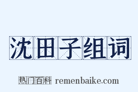 沈田子组词是什么意思的图片